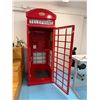 Image 2 : Red British-Style Telephone Booth For Privacy 33" x 34" x 94"H