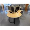 Image 2 : Desk Ensemble, 3-Person Workstation Cluster w/ File Cabinets