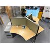 Image 5 : Desk Ensemble, 3-Person Workstation Cluster w/ File Cabinets