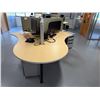 Image 7 : Desk Ensemble, 3-Person Workstation Cluster w/ File Cabinets