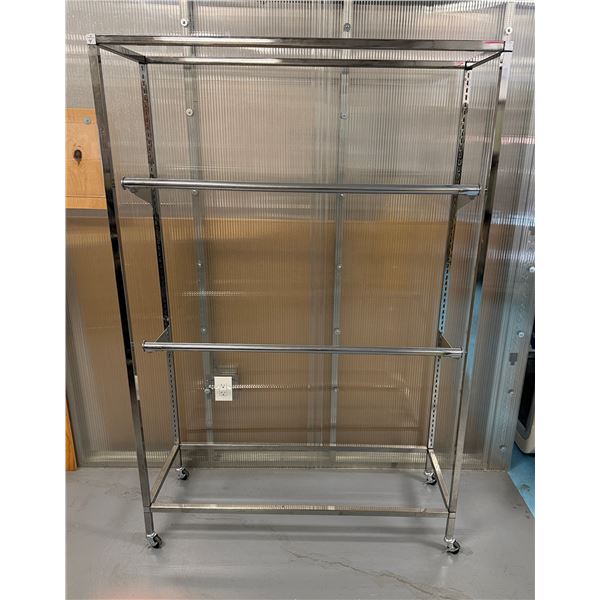 Stainless Steel Rack on Wheels 48" x 18" x 72"H