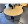 Image 3 : Desk Ensemble, 3-Person Workstation Cluster w/ File Cabinets