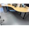 Image 4 : Desk Ensemble, 3-Person Workstation Cluster w/ File Cabinets