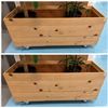 Image 1 : Qty 2 Wooden Planter Boxes w/ Wheels 48" x 19" x 22"H (plants not included)