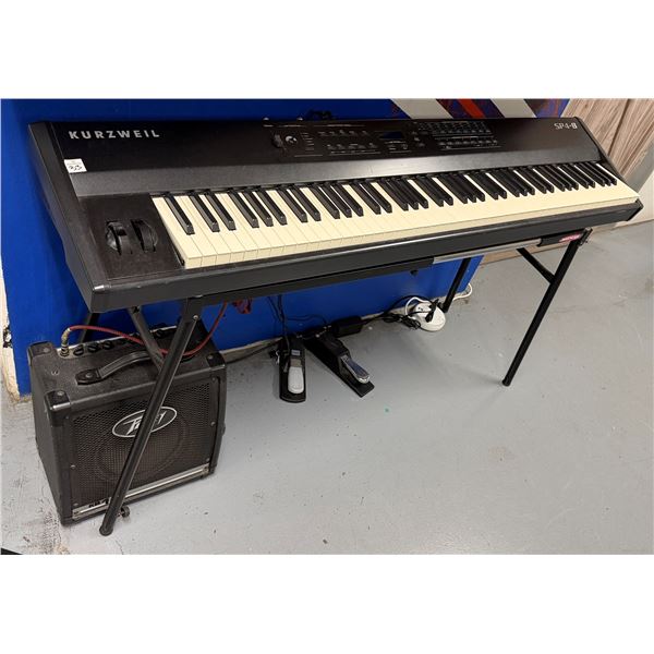 Kurzweil SP4-8 Digital Piano w/ Peavey Speaker & 2 Foot Pedals