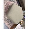 Image 11 : Gray Loveseat Sectional, Brown Sofa  & Large Pentagon-Shaped Ottoman