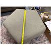 Image 13 : Gray Loveseat Sectional, Brown Sofa  & Large Pentagon-Shaped Ottoman