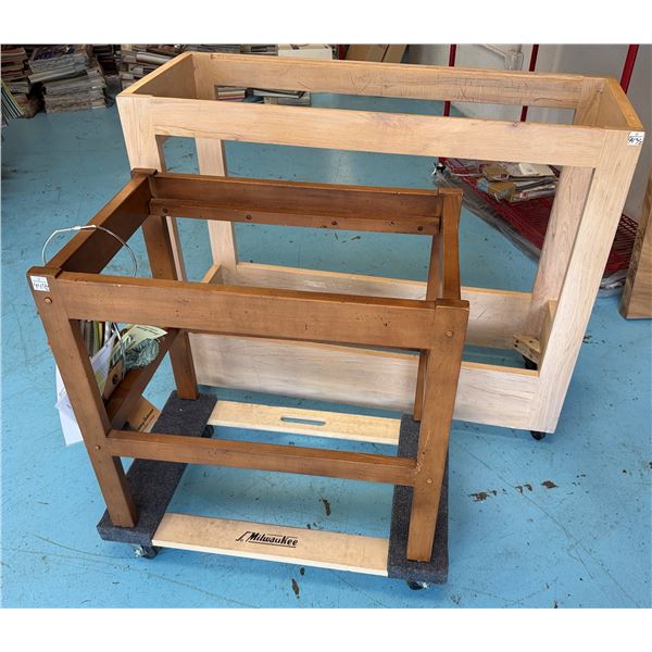 Qty 2 Mobile Work Stands, Misc Sizes