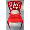 Image 2 : Qty 12 Red Plastic Chairs 16.5" x 15.5" x 33"H