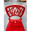 Image 3 : Qty 12 Red Plastic Chairs 16.5" x 15.5" x 33"H