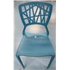 Image 2 : Qty 12 Blue Plastic Chairs 16.5" x 15.5" x 33"H