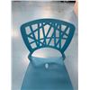 Image 3 : Qty 12 Blue Plastic Chairs 16.5" x 15.5" x 33"H
