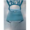 Image 4 : Qty 12 Blue Plastic Chairs 16.5" x 15.5" x 33"H
