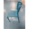 Image 8 : Qty 12 Blue Plastic Chairs 16.5" x 15.5" x 33"H