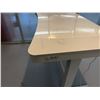 Image 3 : Curved Costco Adjustable-Height Desk w/ Glass Top 47" x 21" x 29"H