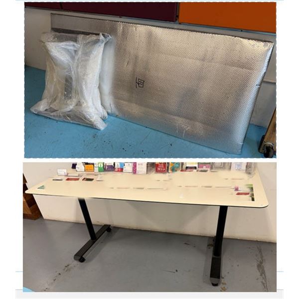 Rectangular Table w/ Metal Legs 71" x 32" x 31"H (Unassembled)