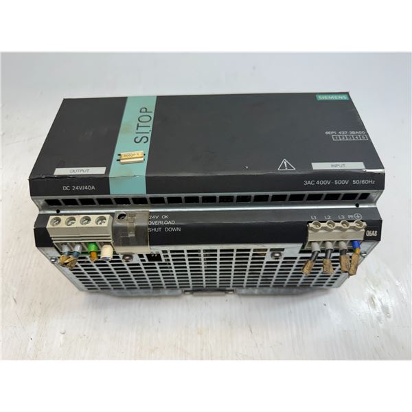 Siemens #6EP1437-3BA00 SITOP MODULAR 40A 3 ph Power Supply