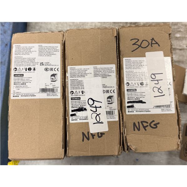 (3) Siemens #3RV2742-5ED10 Circuit Breakers