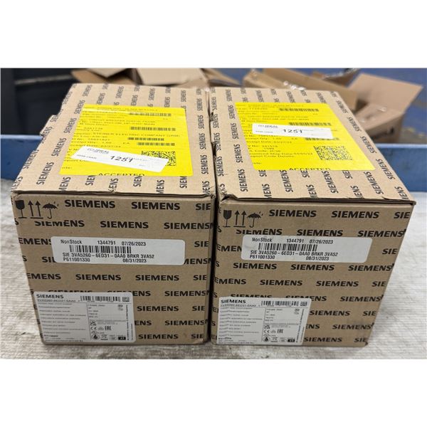 (2) Siemens #3VA5260-6ED31-0AA0 Circuit Breakers