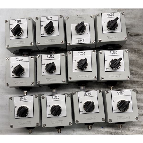 Lot of (12) Siemens #3SU1801-1AA00-1AA1 Empty Enclosures