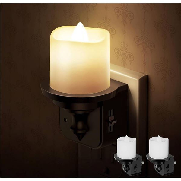 Brignite 1W Flameless Candle Night Light, 2 Pack