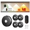 Image 1 : MEKKLEON Puck Lights with Remote Control, Rechargeable Wireless Under Cabinet Lighting, 5 Pcs (Dark 