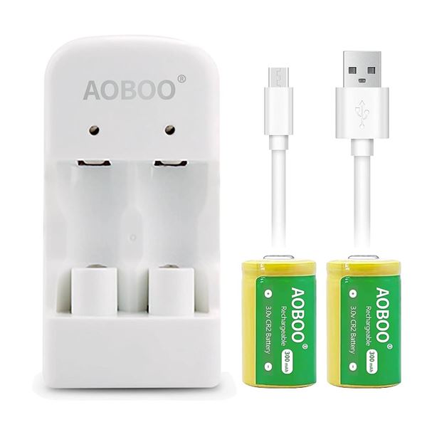 Aoboo CR2 3.0V Battery Charger Set