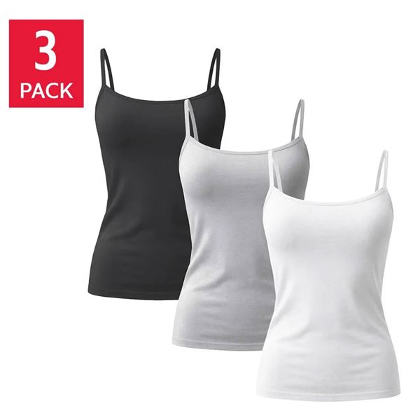 Splendid 3-Pack Camis with Built-In Shelf Bra