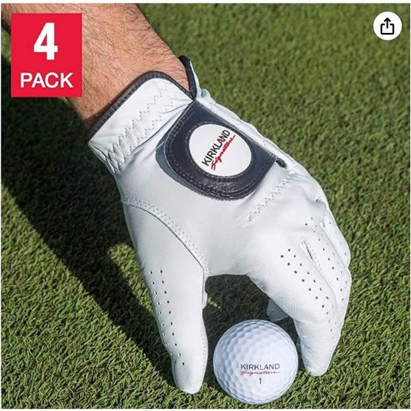 Kirkland Signature Golf Gloves 4-Pack M/L