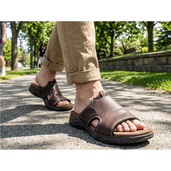 Prospector Gelron Cushion Slide Sandals Size