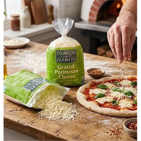Founders & Farmers Grated Parmesan Cheese 2x