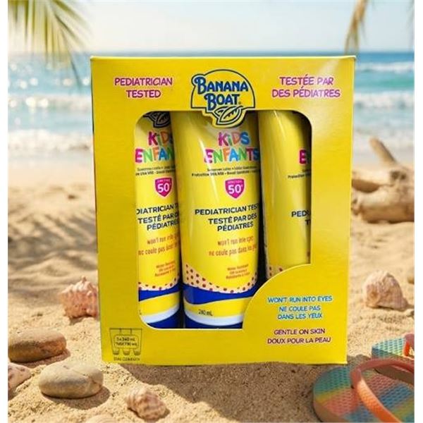 Banana Boat Kids Enfants SPF 50 Sunscreen 3x240ml