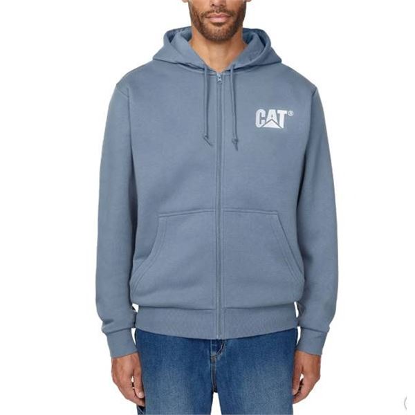 Blue Zip-Up CAT Sweatshirt Adult Large