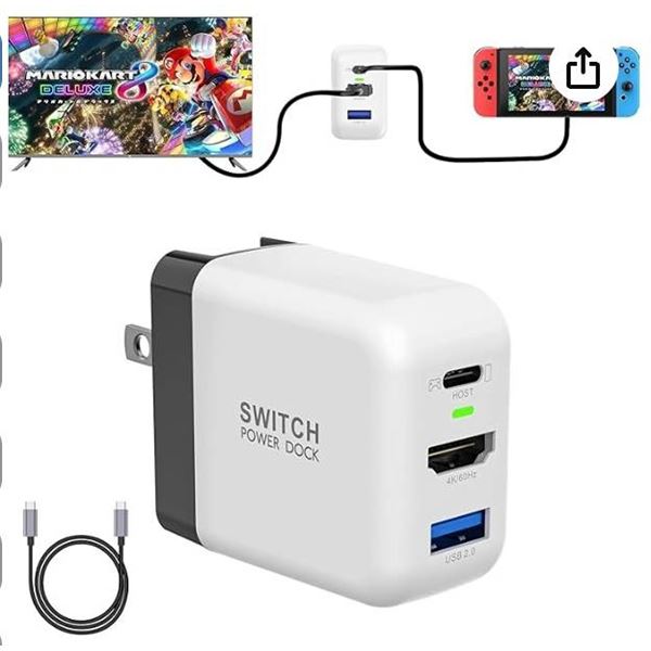 TreasLin Switch Dock Charging Hub White