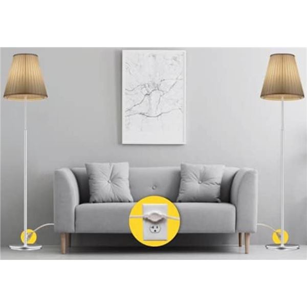 W4W 18 Ft Twin Extension Cord, 6 Outlets