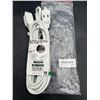 Image 3 : W4W 18 Ft Twin Extension Cord, 6 Outlets