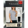 Image 2 : Tahari Ribbed Cotton T-Shirts 2-Pack, Size M