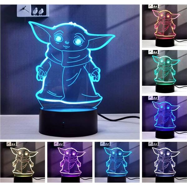 Sosowlight Yoda Baby 3D LED Night Light Base Color May Vary