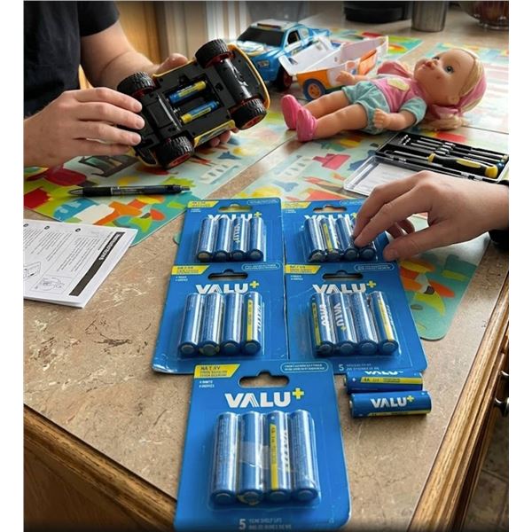 VALU+ AA 1.5V Alkaline Batteries, 5 Pack x 4