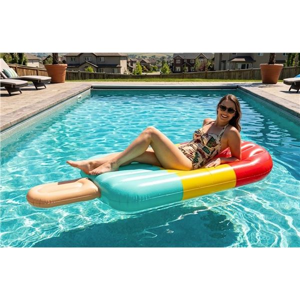 Rae Popsicle Pool Float, Vinyl, Ages 8+