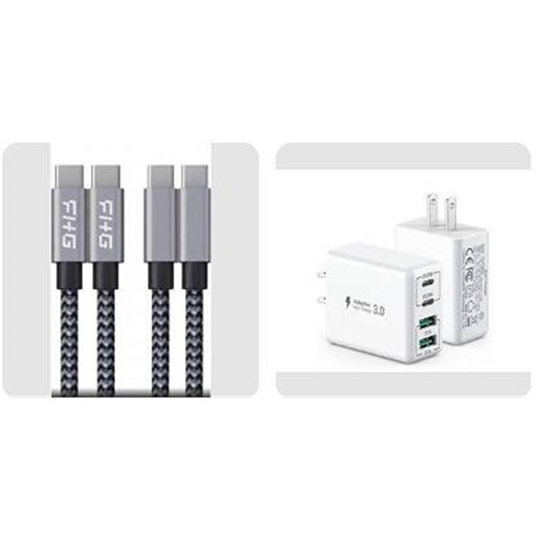 FHG USB 3.0 Cables and 40W USB-C Chargers Set