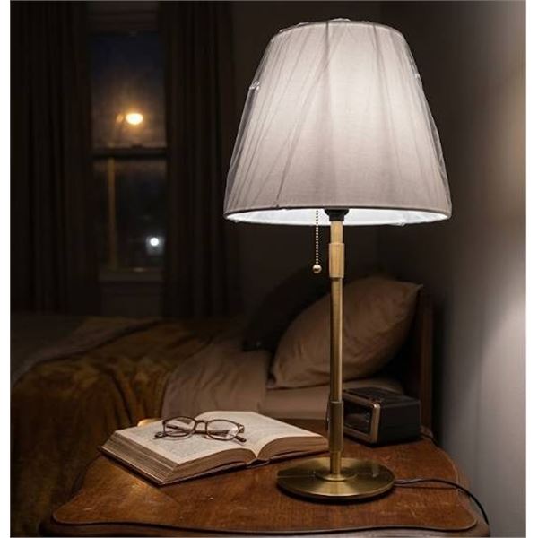 2 Gold Table Lamps with Shades