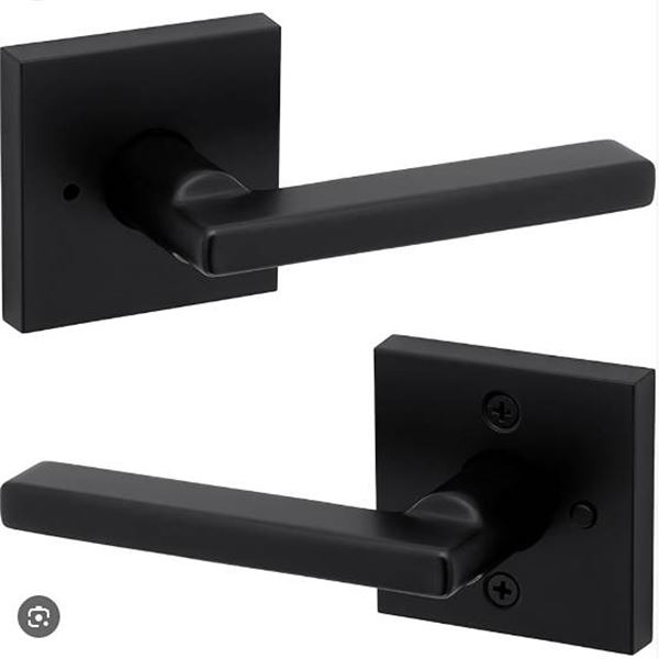 Weiser Halifax Matte Black Privacy Levers (6)