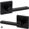 Image 1 : Weiser Halifax Matte Black Privacy Levers (6)
