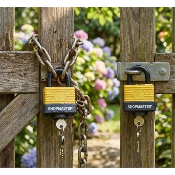 Shopmaster Laminated Steel Padlocks, 2 Pack