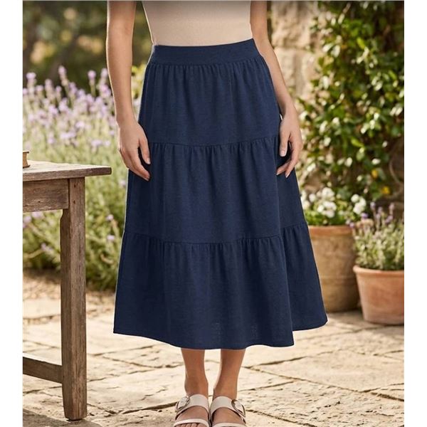 Matty M Blue Tiered Skirt Size S/P