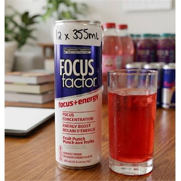 Focus Factor Focus + Energy Fruit Punch 12 x