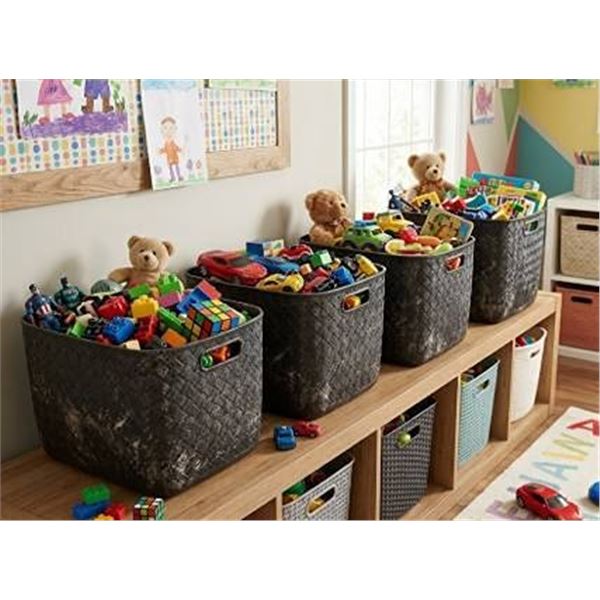 6 AmazonBasics Storage Bin Sets