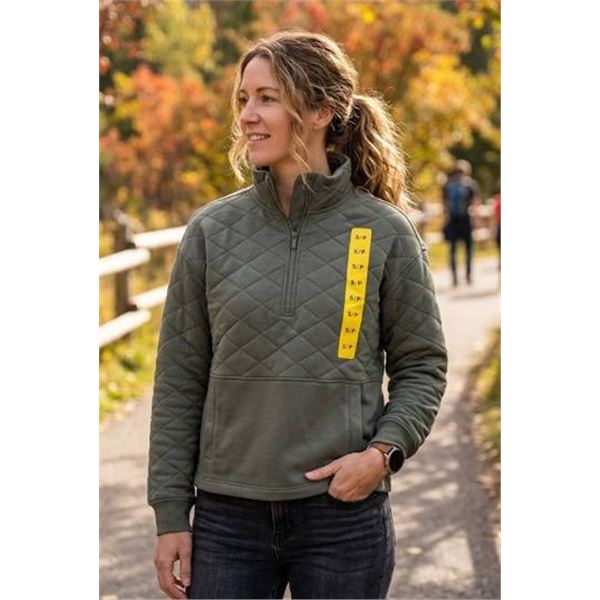 Tilley Quilted Pullover, Small, Olive