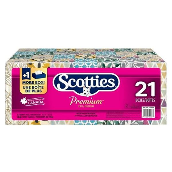 Scotties Premium 2-Ply Facial Tissue 21-Pack